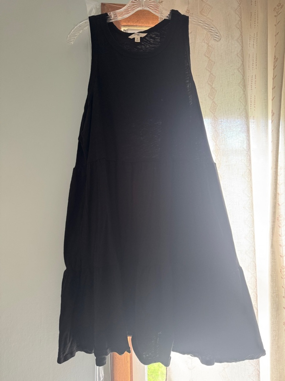 Terra & Sky Black Sleeveless Mini Swing Dress